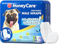 Disposable male dog wraps, small, 50 count