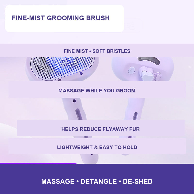 MistControl Pet Grooming Brush for Dogs & Cats
